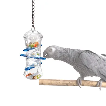 CAITEC Papagailis Rotaļlietas Push un Pull Interaktīvās Ārstēt Turētājs Bite Izturīgs Barošanās Putnu Rotaļlietas par Vidēja līdz Liela Izmēra Papagaiļi