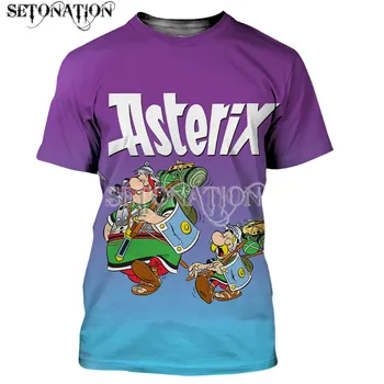 Asterix gaulois vīriešiem/sievietēm Jaunā modes atdzist 3D iespiests t-krekli ikdienas stila tshirt streetwear topi